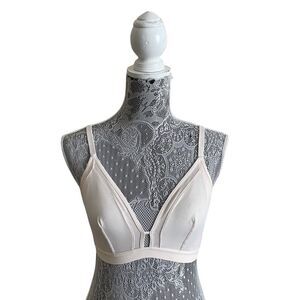 Lively Busty Mesh Trim Bralette Blush Size 1